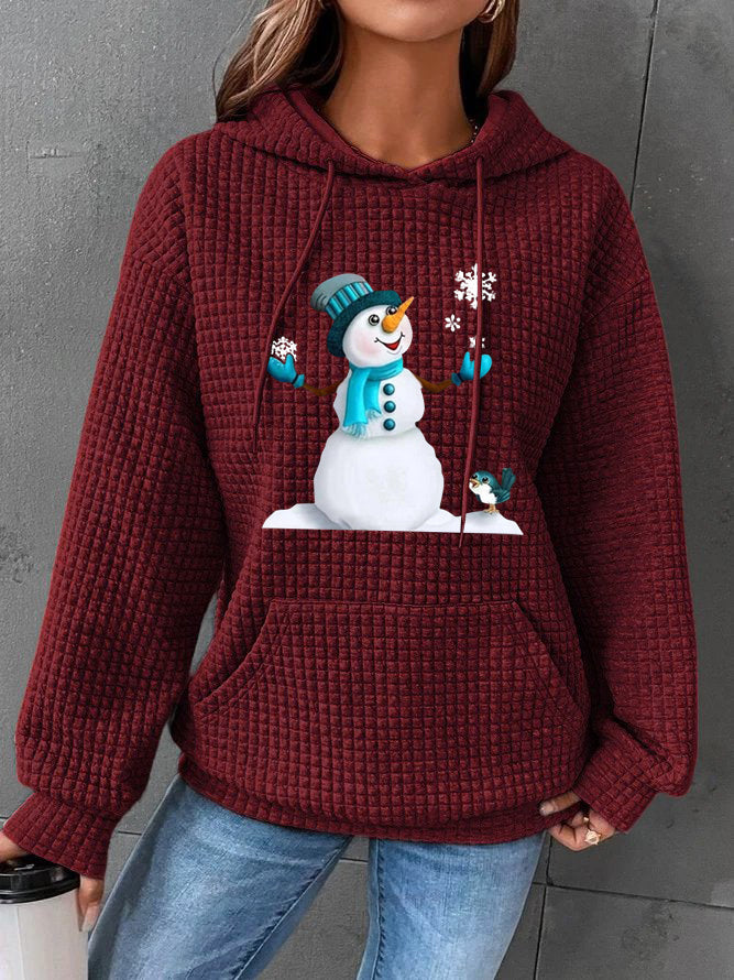 Trendy Christmas Snowman Hoodie