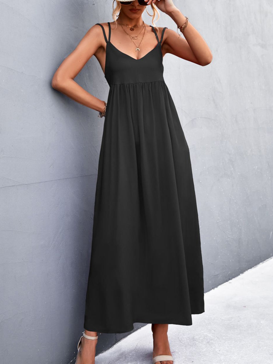 Double  Strap  Tie  Back  Dress